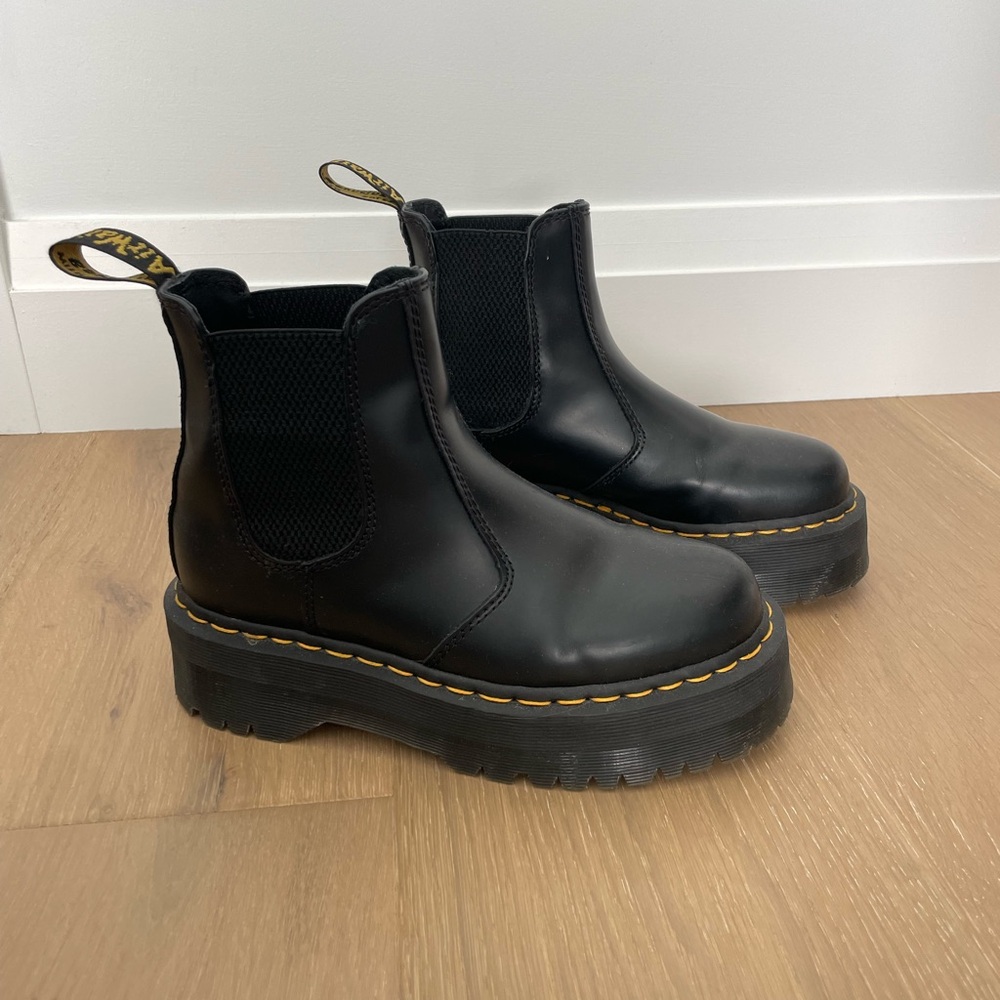 Dr. Martens Black Platform Chelsea Boots